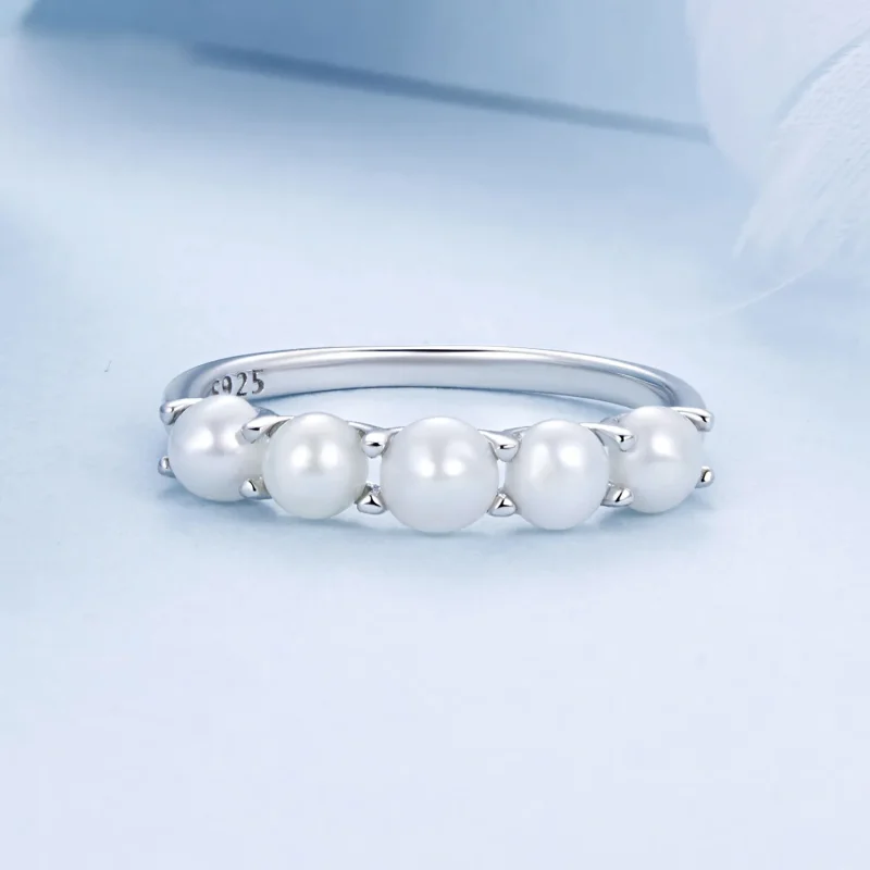 (imagine pentru) Inel de perle naturale stil PANDORA - BSR510 - Vizualizare 3