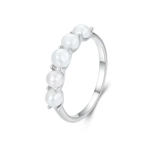 (imagine pentru) Inel de perle naturale stil PANDORA - BSR510