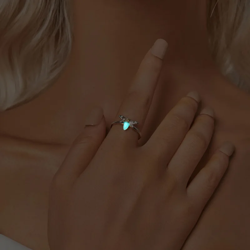 (imagine pentru) Inel luminos albină stil PANDORA - BSR521-E - Vizualizare 7