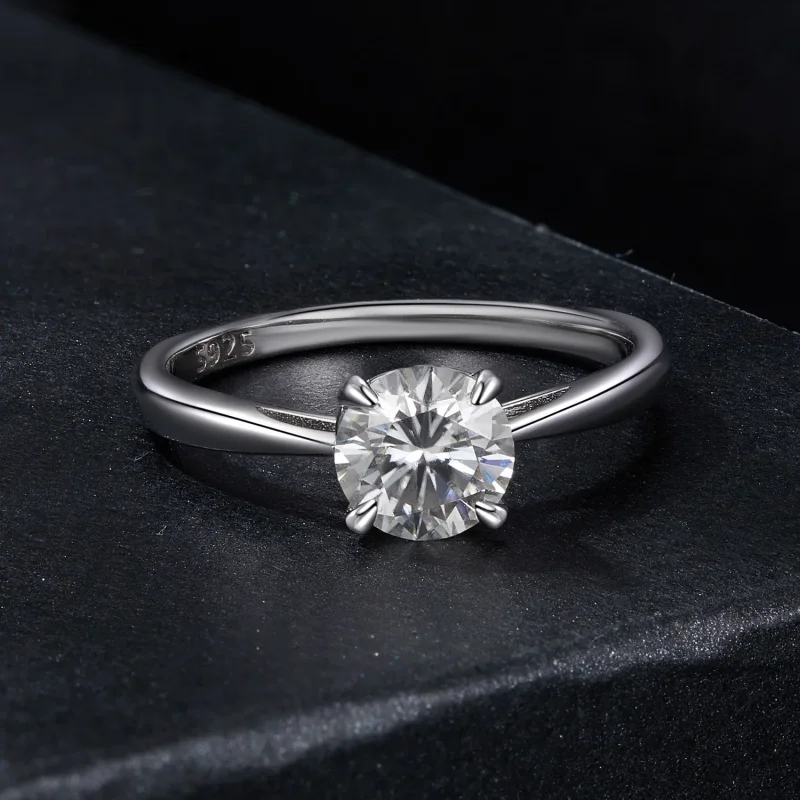 (imagine pentru) Inel Moissanite Stil PANDORA Sparkling 1Ct (Un Certificat) - MSR044 - Vizualizare 3