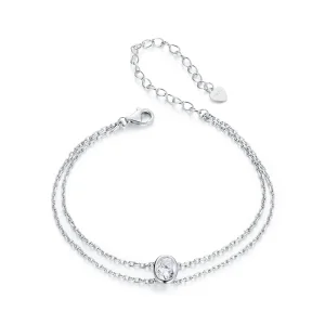 (imagine pentru) Bratara Moissanite Stil PANDORA 1ct dublu strat (un certificat) - MSB012