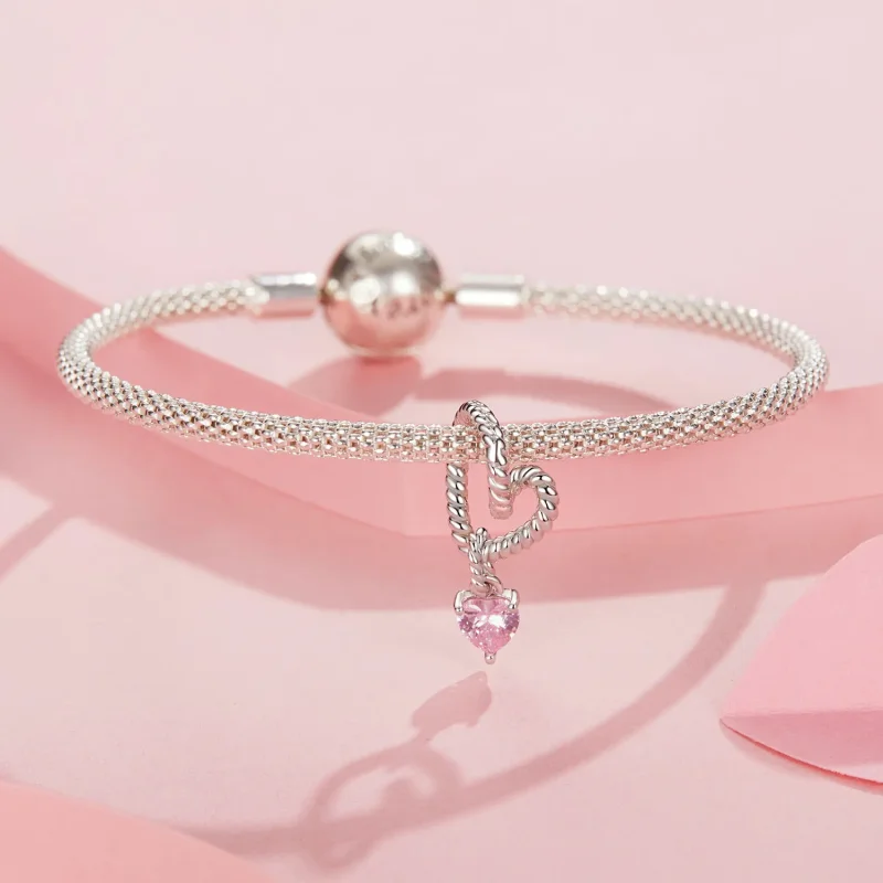 (imagine pentru) Charm inimă inteligentă în stil PANDORA - SCC2692 - Vizualizare 3