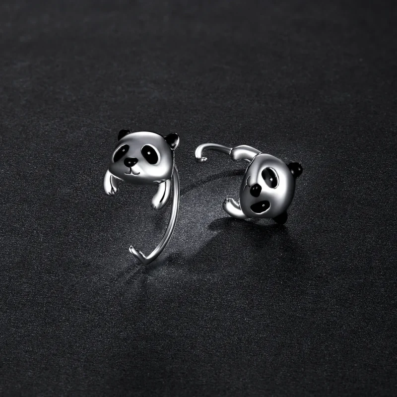 (imagine pentru) PANDORA Tip Mini Panda Earrings - BSE568 - Vizualizare 5