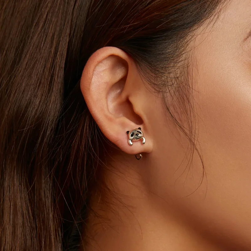 (imagine pentru) PANDORA Tip Mini Panda Earrings - BSE568 - Vizualizare 6