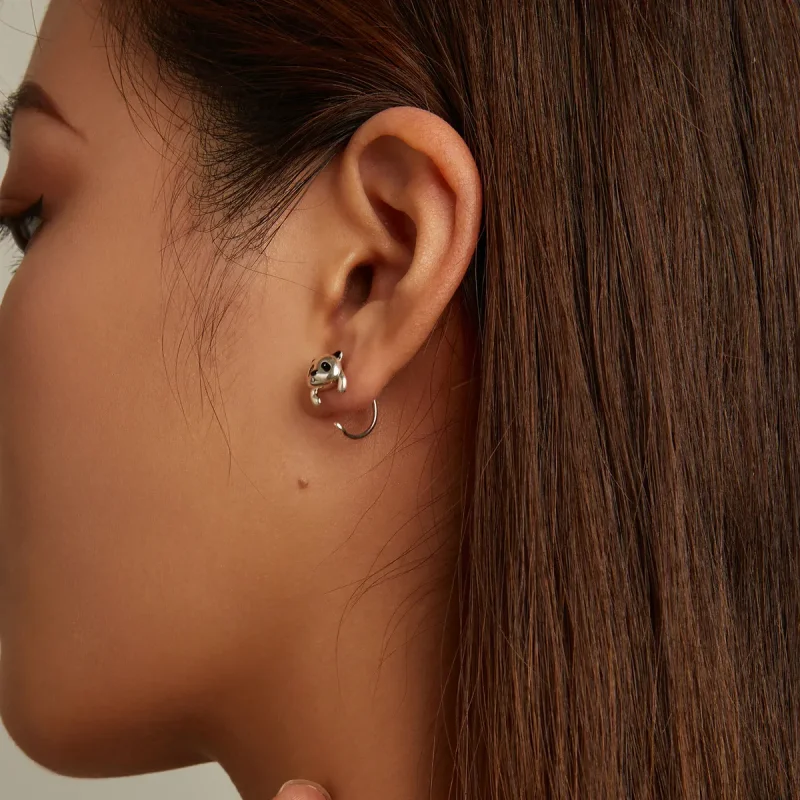 (imagine pentru) PANDORA Tip Mini Panda Earrings - BSE568 - Vizualizare 8