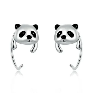 (imagine pentru) PANDORA Tip Mini Panda Earrings - BSE568