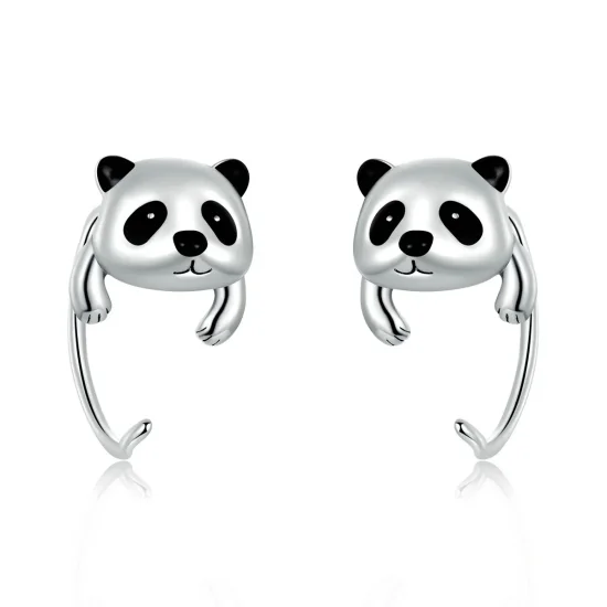 (imagine pentru) PANDORA Tip Mini Panda Earrings - BSE568