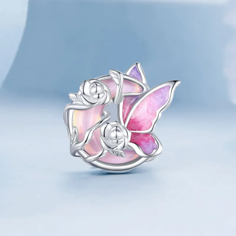 (imagine pentru) Charm Fluture Neon în Stil PANDORA - BSC968 - Vizualizare 2