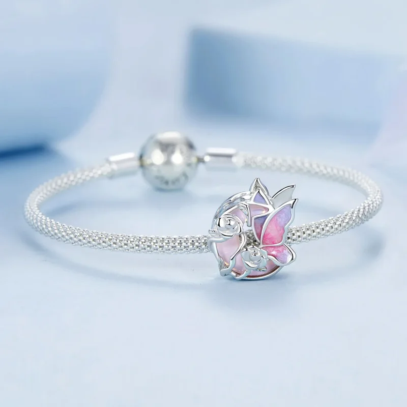 (imagine pentru) Charm Fluture Neon în Stil PANDORA - BSC968 - Vizualizare 5