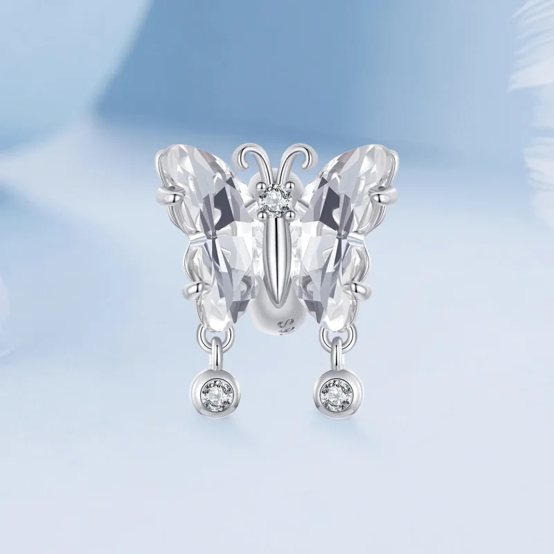 (imagine pentru) PANDORA Tip Sparkle Butterfly Charm - BSC965 - Vizualizare 2
