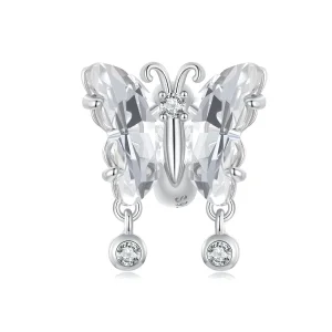 (imagine pentru) PANDORA Tip Sparkle Butterfly Charm - BSC965