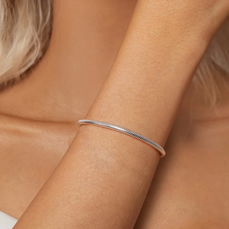 (imagine pentru) Brățară PANDORA Tip Forever Love Snake Bone Basic - SCB272 - Vizualizare 9