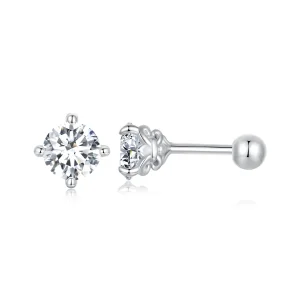 (imagine pentru) Cercei cu bile cu fir Moissanite Stil PANDORA (două certificate) - MSE050
