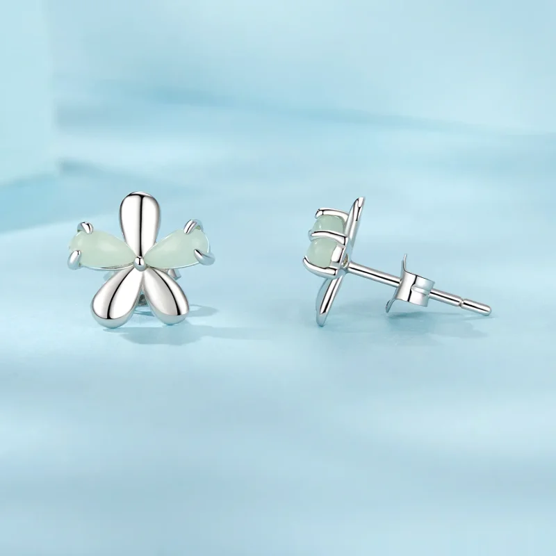(imagine pentru) Cercei cu flori luminoase in stil PANDORA - SCE1714 - Vizualizare 4