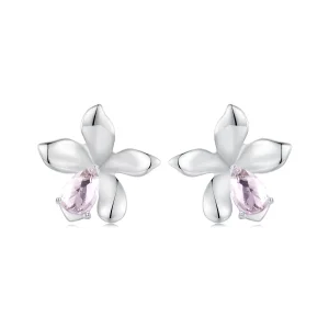 (imagine pentru) Cercei cu flori roz stil PANDORA - SCE1723