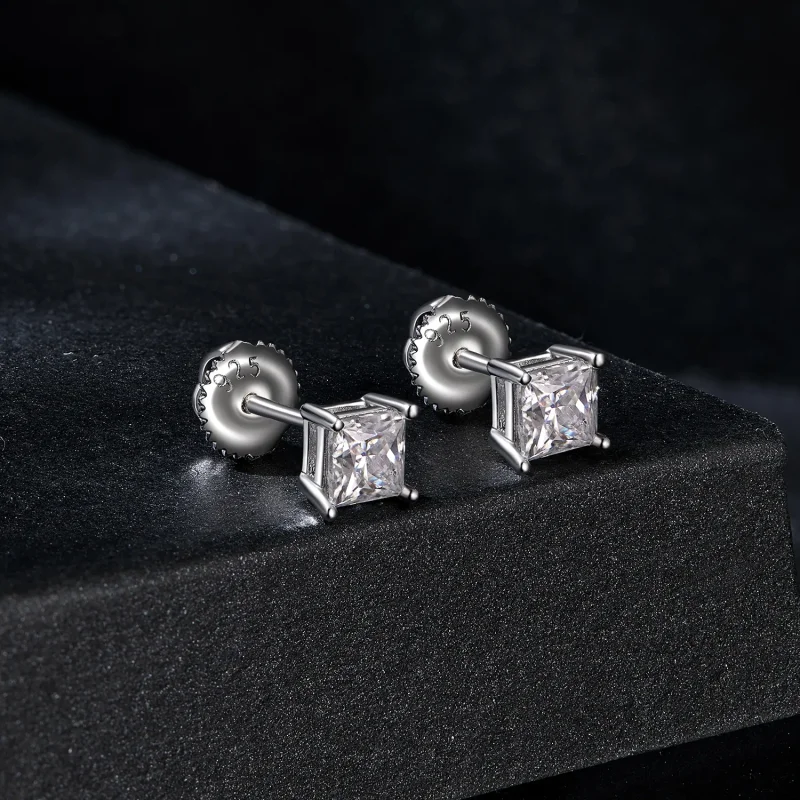 (imagine pentru) Cercei Moissanite Stil PANDORA (Două Certificate) - MSE047-L - Vizualizare 2