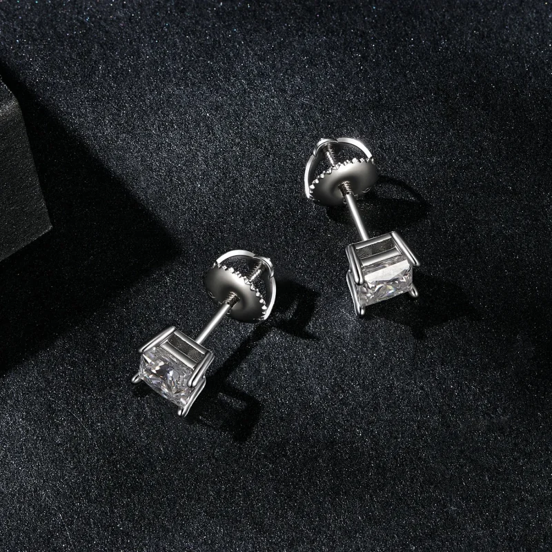 (imagine pentru) Cercei Moissanite Stil PANDORA (Două Certificate) - MSE047-L - Vizualizare 3