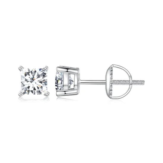 (imagine pentru) Cercei Moissanite Stil PANDORA (Două Certificate) - MSE047-L
