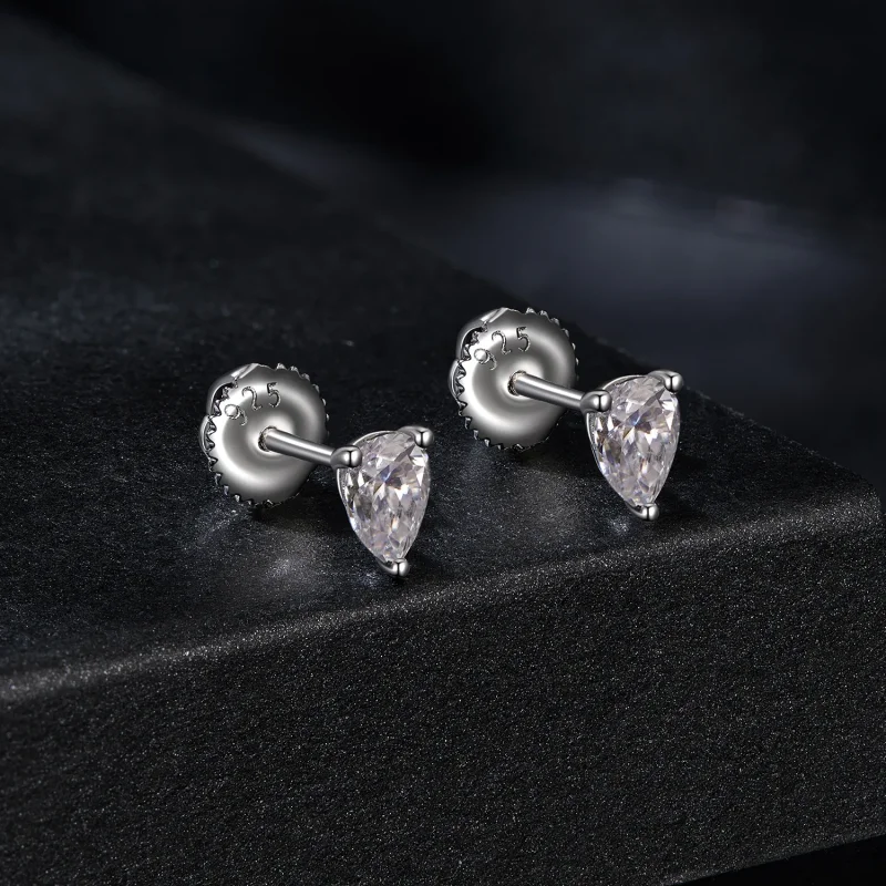 (imagine pentru) Cercei Moissanite Stil PANDORA (Două Certificate) - MSE049 - Vizualizare 2