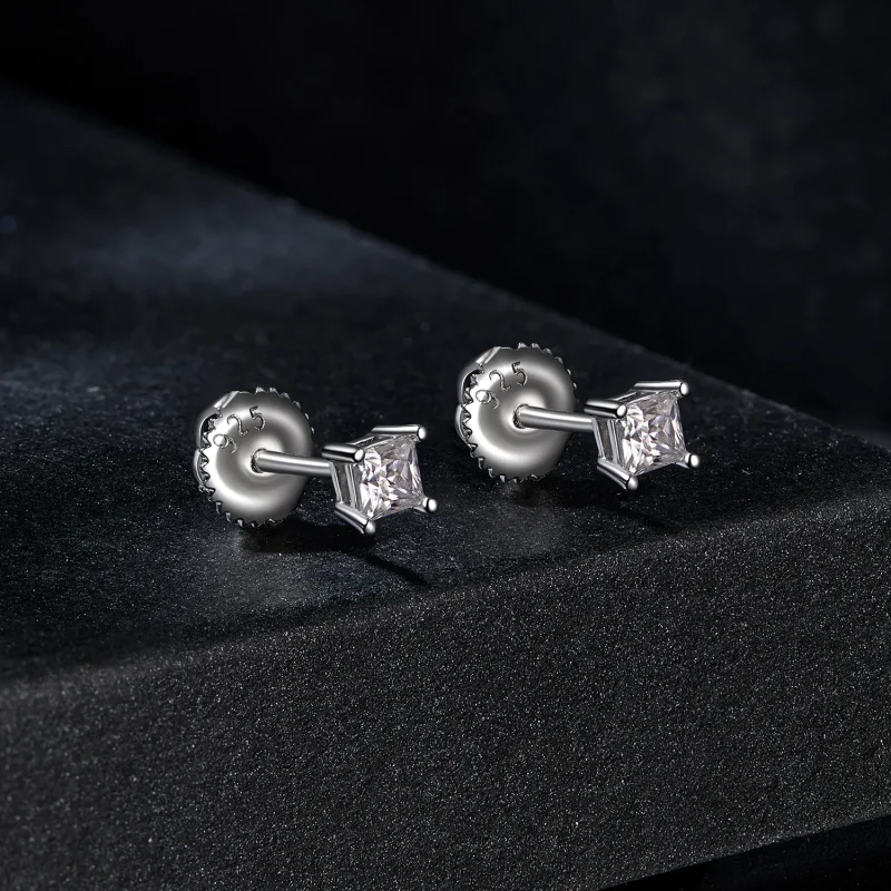 (imagine pentru) Cercei Moissanite Stil PANDORA (Un Certificat) - MSE047-S - Vizualizare 2