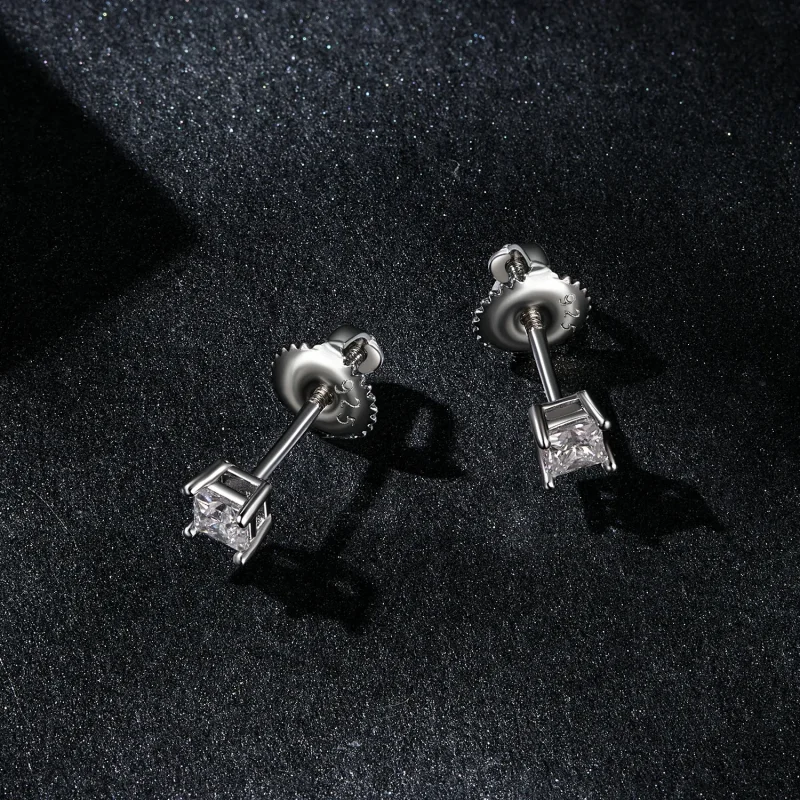 (imagine pentru) Cercei Moissanite Stil PANDORA (Un Certificat) - MSE047-S - Vizualizare 3