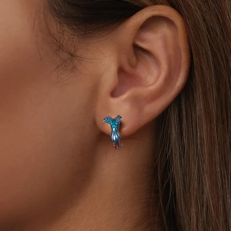 (imagine pentru) Cercei stil PANDORA Kingfisher - BSE997 - Vizualizare 6