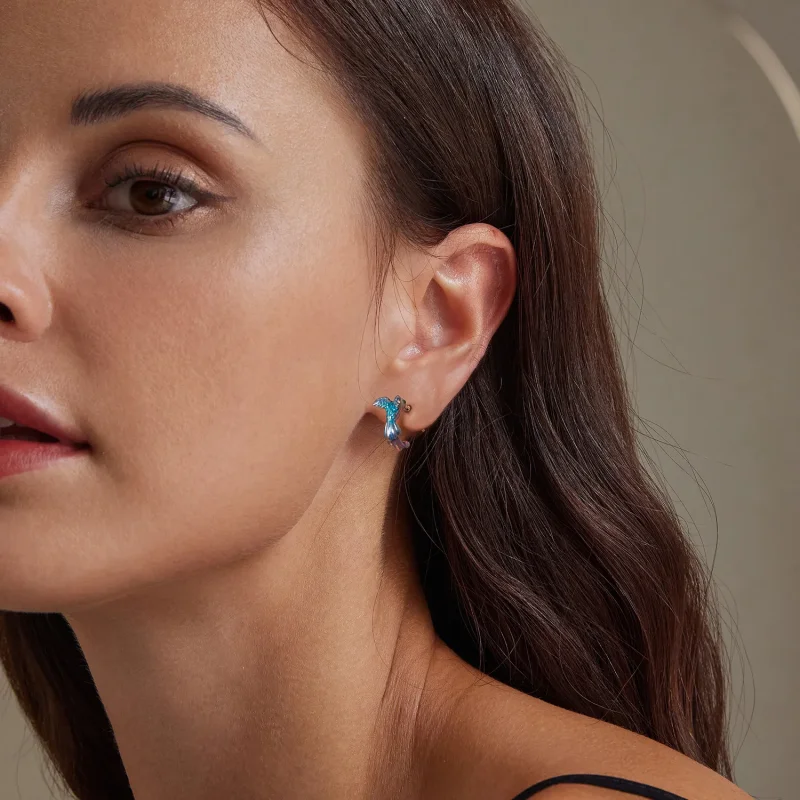 (imagine pentru) Cercei stil PANDORA Kingfisher - BSE997 - Vizualizare 7