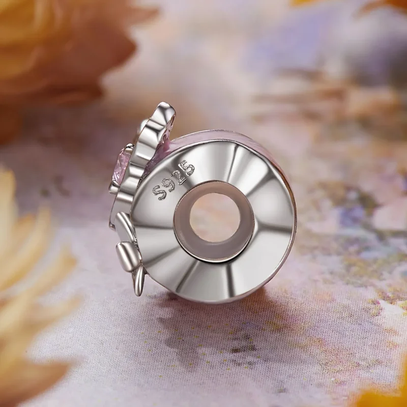 (imagine pentru) Margele distanțiere din silicon în stil PANDORA Monet Fluture - BSC991 - Vizualizare 3