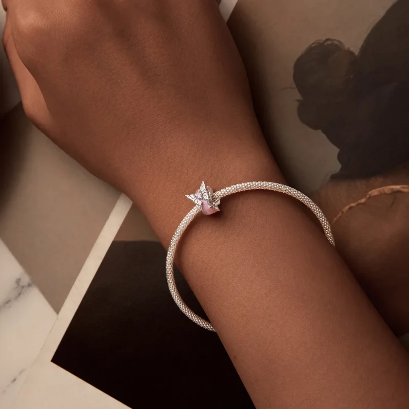 (imagine pentru) Margele distanțiere din silicon în stil PANDORA Monet Fluture - BSC991 - Vizualizare 5