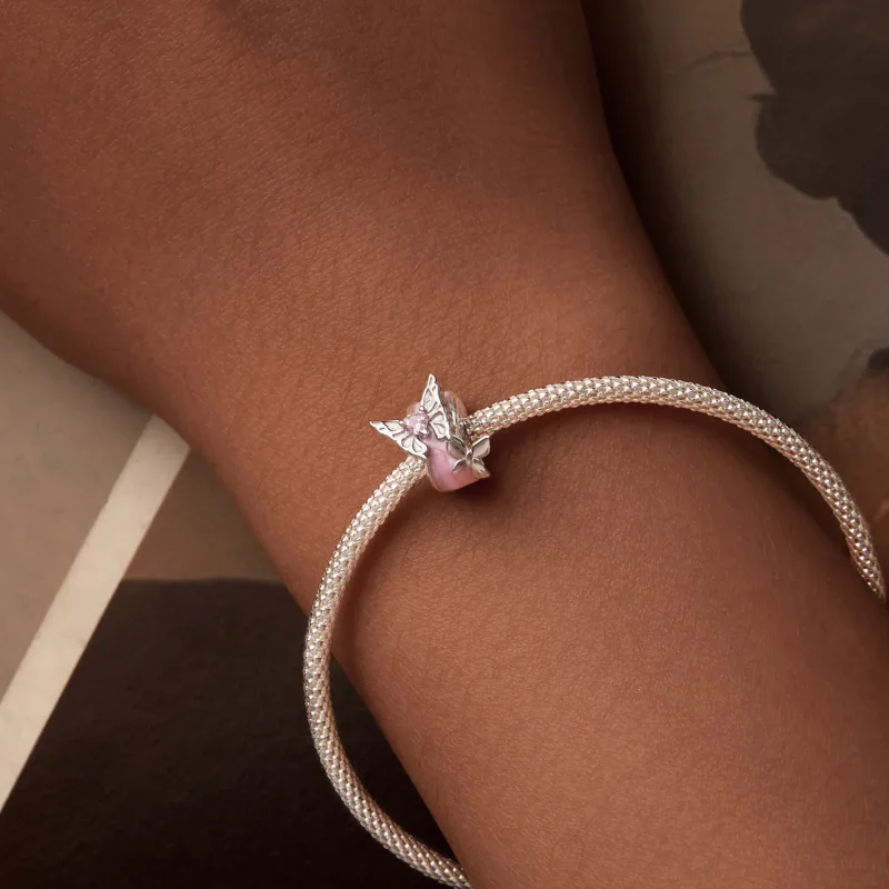(imagine pentru) Margele distanțiere din silicon în stil PANDORA Monet Fluture - BSC991 - Vizualizare 6