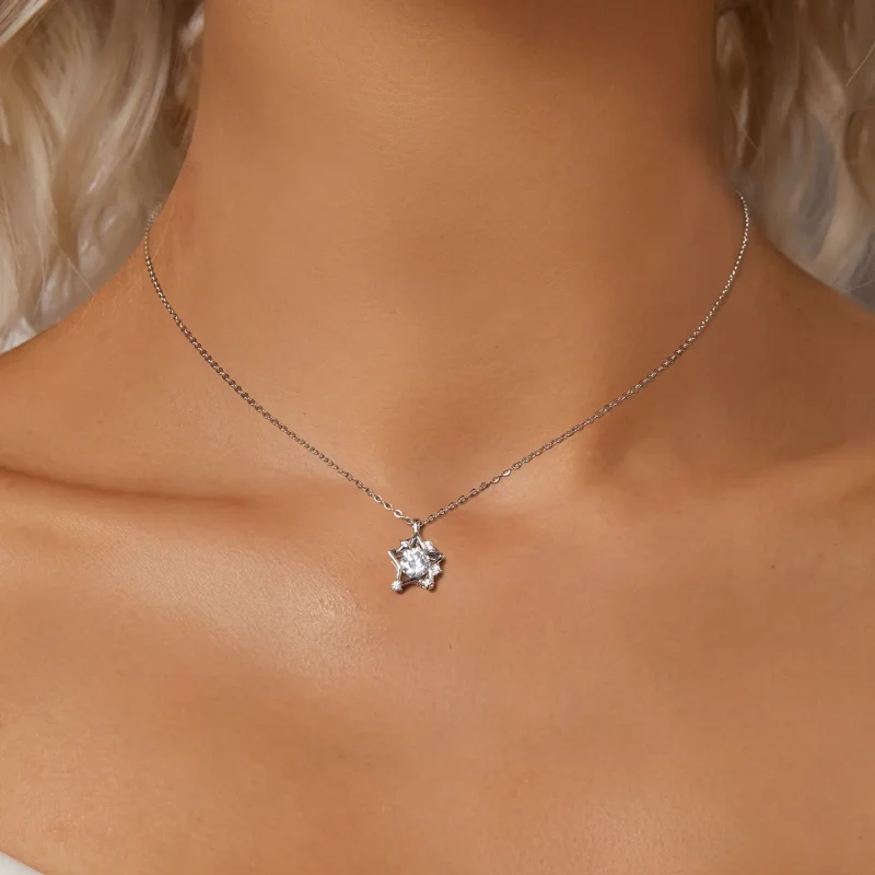 (imagine pentru) Colier cu stea stil PANDORA - SCN523 - Vizualizare 5