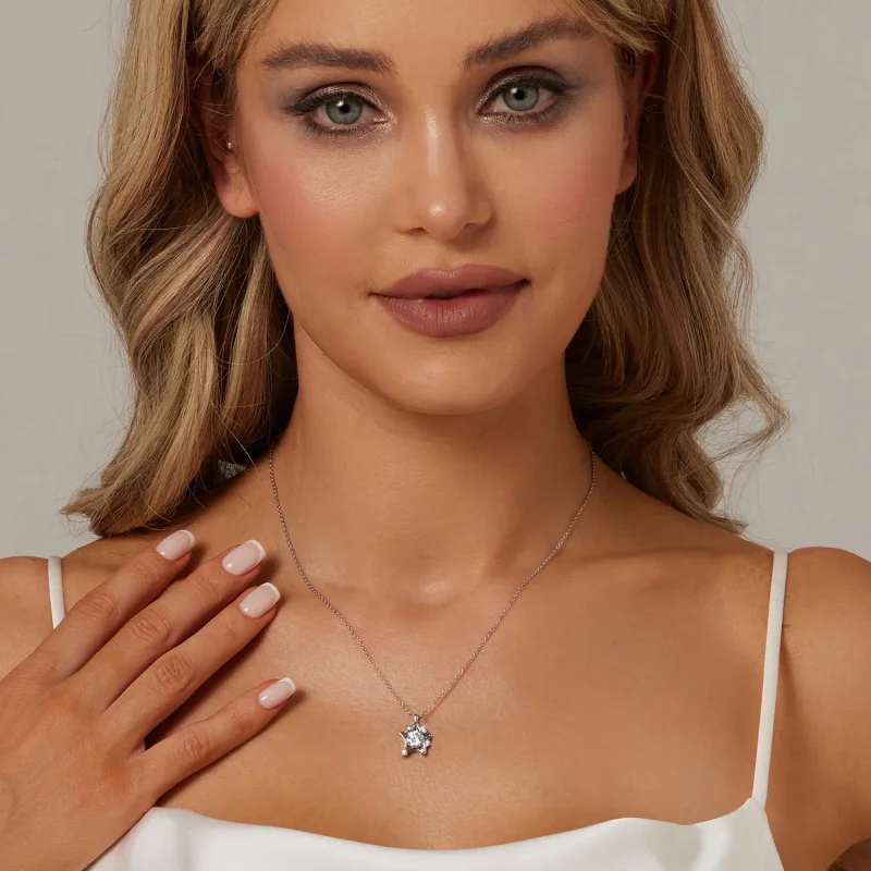 (imagine pentru) Colier cu stea stil PANDORA - SCN523 - Vizualizare 6