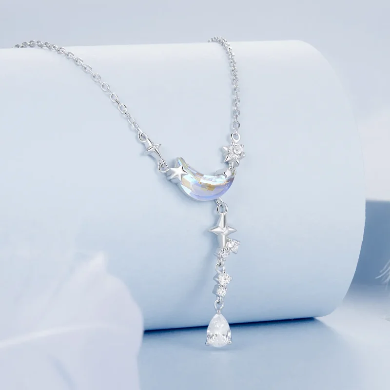 (imagine pentru) Colier Galaxy Moonset Stil PANDORA - BSN380 - Vizualizare 2