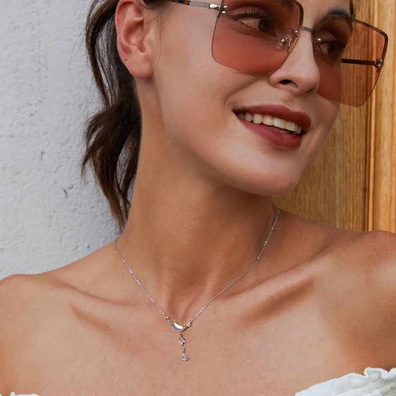 (imagine pentru) Colier Galaxy Moonset Stil PANDORA - BSN380 - Vizualizare 5