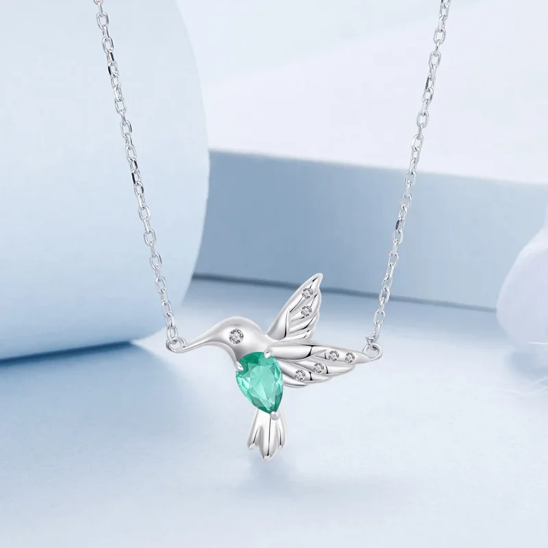 (imagine pentru) Colier stil PANDORA colibri - BSN378 - Vizualizare 3