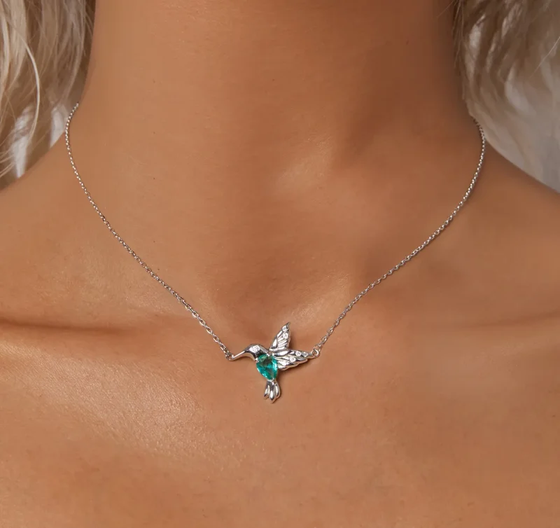 (imagine pentru) Colier stil PANDORA colibri - BSN378 - Vizualizare 5