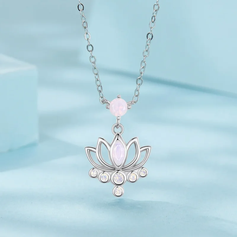 (imagine pentru) Colier stil PANDORA Lotus - SCN520 - Vizualizare 3