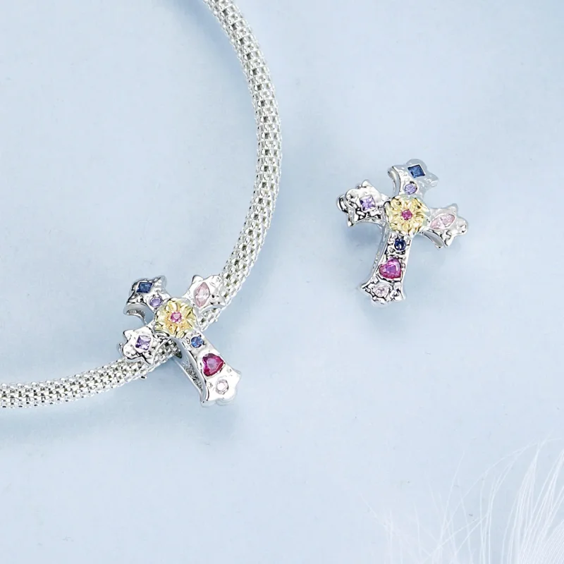 (imagine pentru) Crucea Vintage Stil PANDORA - BSC1005 - Vizualizare 4