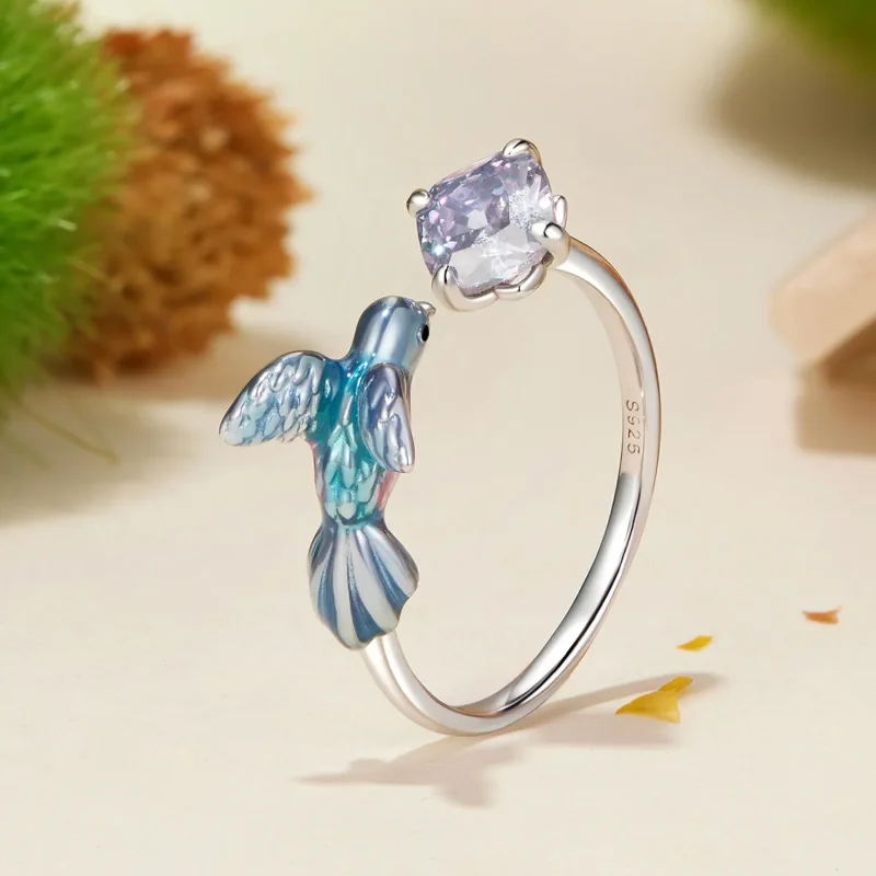 (imagine pentru) Inel cu petale Kingfisher Stil PANDORA - BSR540-E - Vizualizare 2