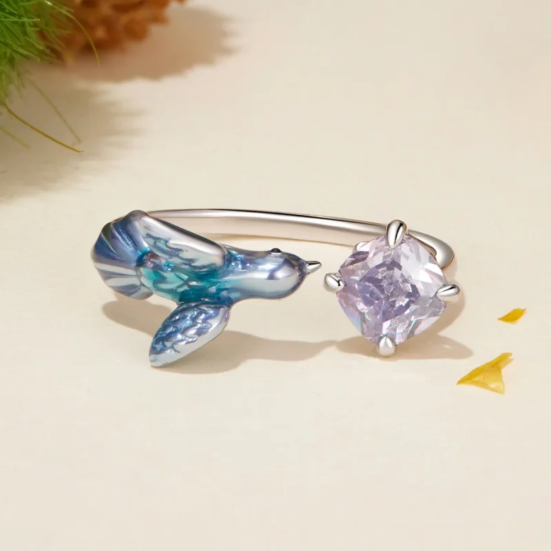 (imagine pentru) Inel cu petale Kingfisher Stil PANDORA - BSR540-E - Vizualizare 3