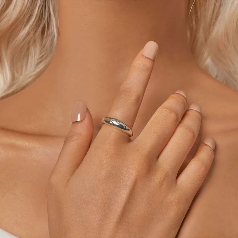 (imagine pentru) Inel deschis cu stea stil PANDORA - BSR547-E - Vizualizare 6