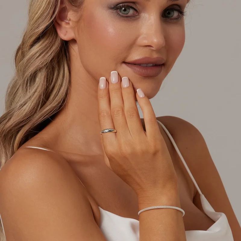 (imagine pentru) Inel deschis cu stea stil PANDORA - BSR547-E - Vizualizare 7