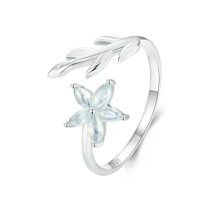 (imagine pentru) Inel Deschis Floare Verde Stil PANDORA - BSR533-E