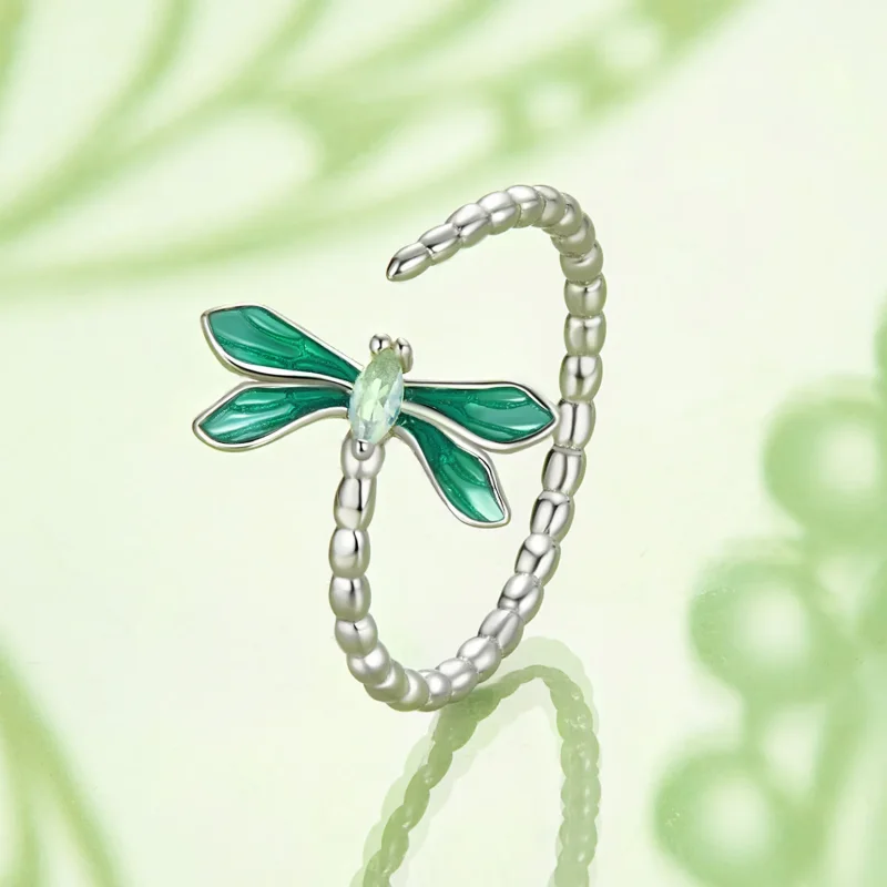 (imagine pentru) Inel deschis stil PANDORA Dragonfly - BSR537-E - Vizualizare 3