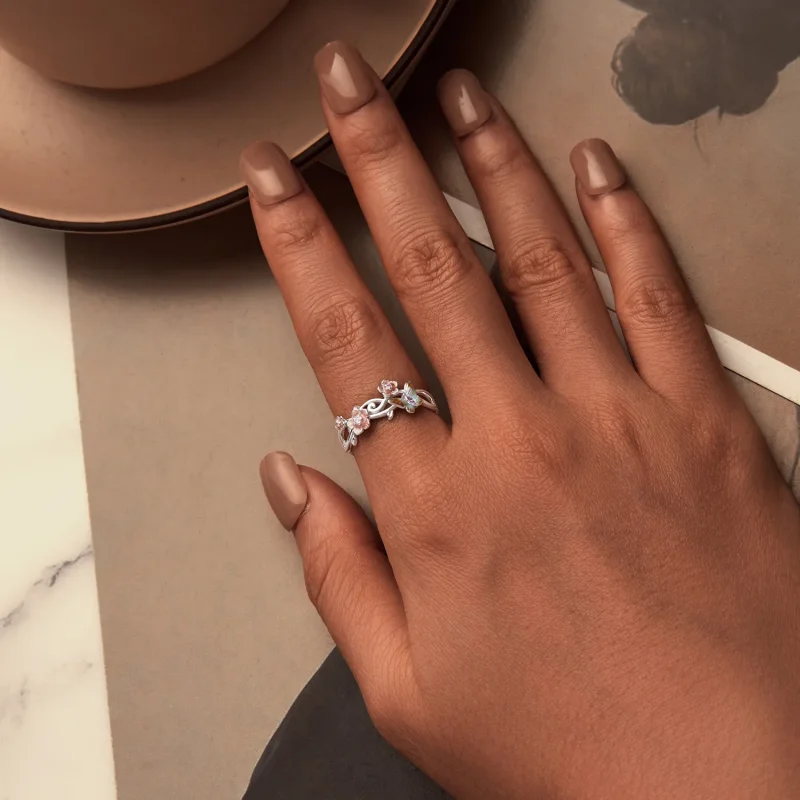 (imagine pentru) Inel Fluture Sakura Stil Romantic PANDORA - BSR538-E - Vizualizare 4