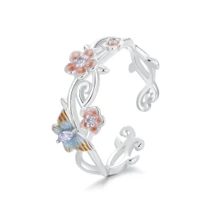 (imagine pentru) Inel Fluture Sakura Stil Romantic PANDORA - BSR538-E