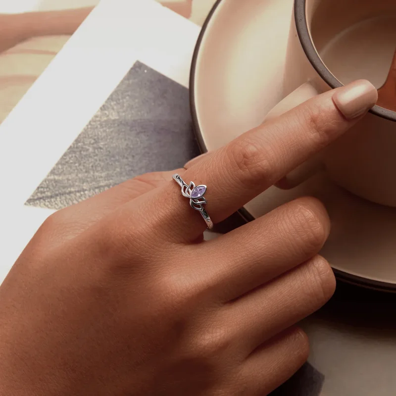 (imagine pentru) Inel Lotus Style PANDORA - SCR1020-E - Vizualizare 5
