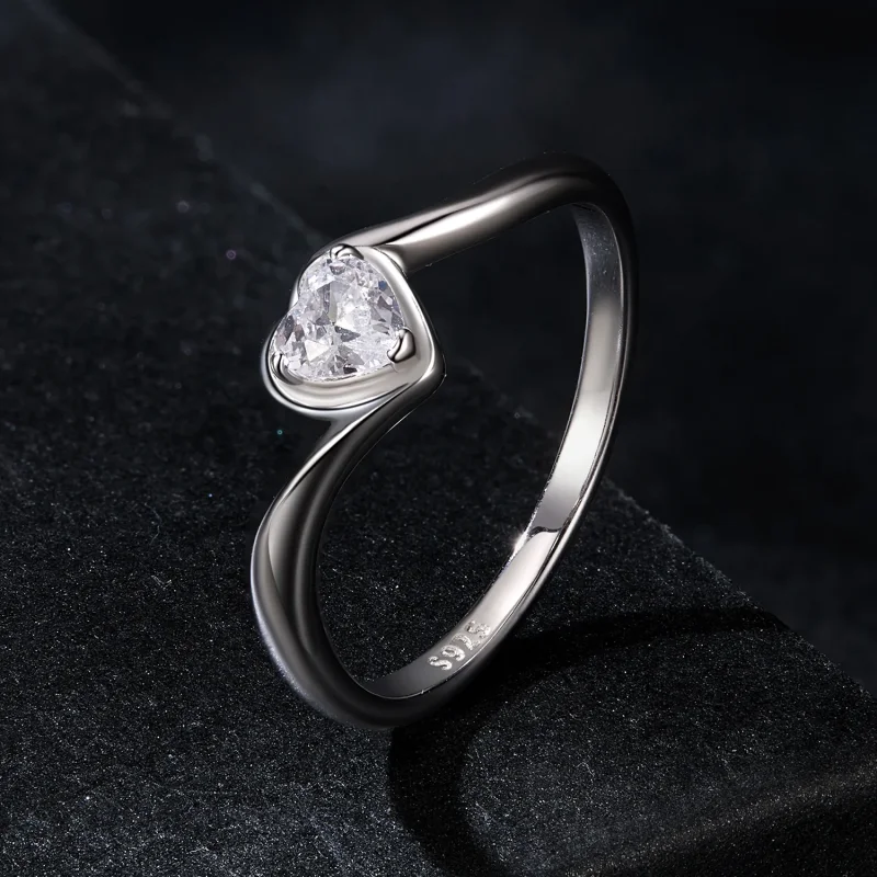 (imagine pentru) PANDORA Tip Exquisite Love Moissanite Inel (un certificat) - MSR047 - Vizualizare 2