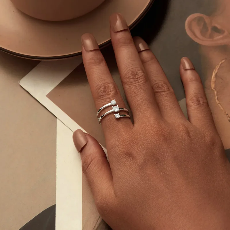 (imagine pentru) Inel Sparkling Wrap Stil PANDORA - BSR532-E - Vizualizare 5