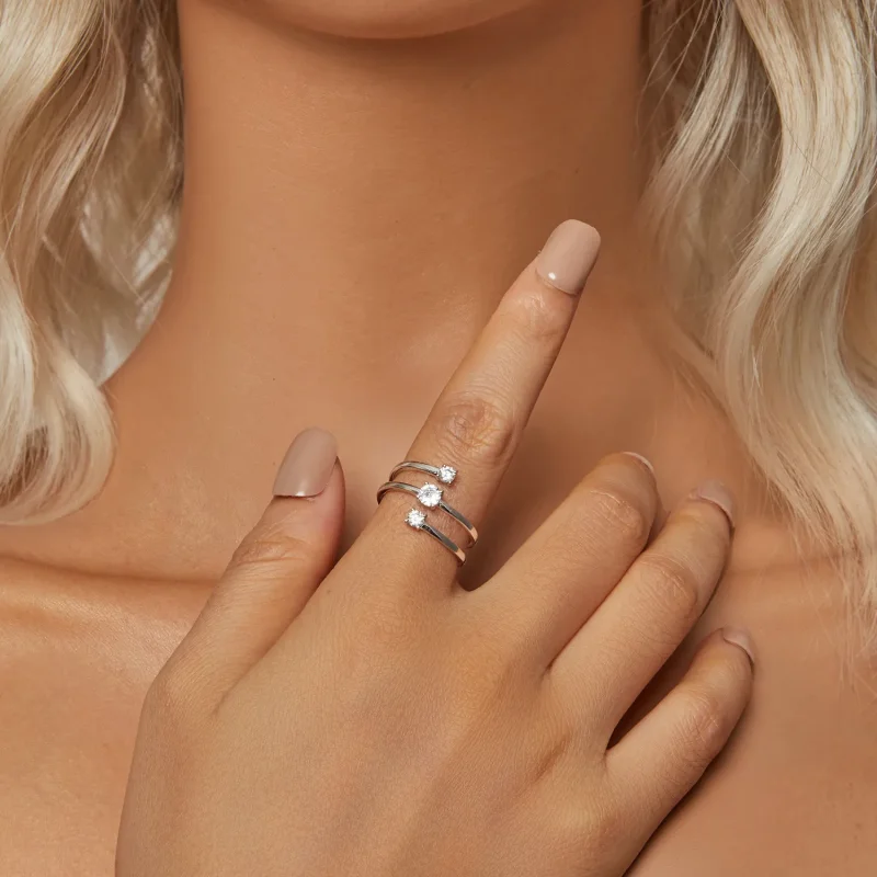 (imagine pentru) Inel Sparkling Wrap Stil PANDORA - BSR532-E - Vizualizare 6